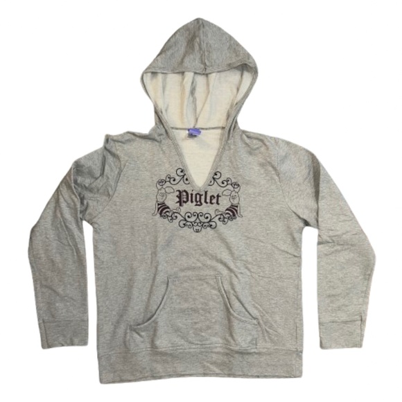 Disney Piglet hoodie gray XL long sleeved hooded - Picture 4 of 7